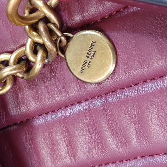 Henri Bendel 712 Zip Tote Laptop Bag  Burgundy - Picture 14 of 17